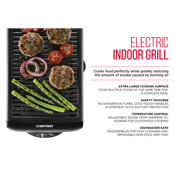 Chefman Electric Smokeless Indoor Grill & Reviews Wayfair